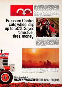 1968 Ad Massey Ferguson Tractor Plow Attachment MF 180 175 Row Crop Farming SF2
