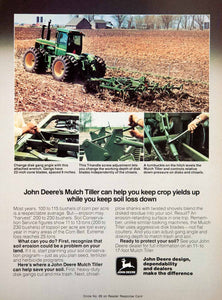 1979 Ad John Deere Mulch Tiller Tractor Plow Attachment Farming Agriculture SF2