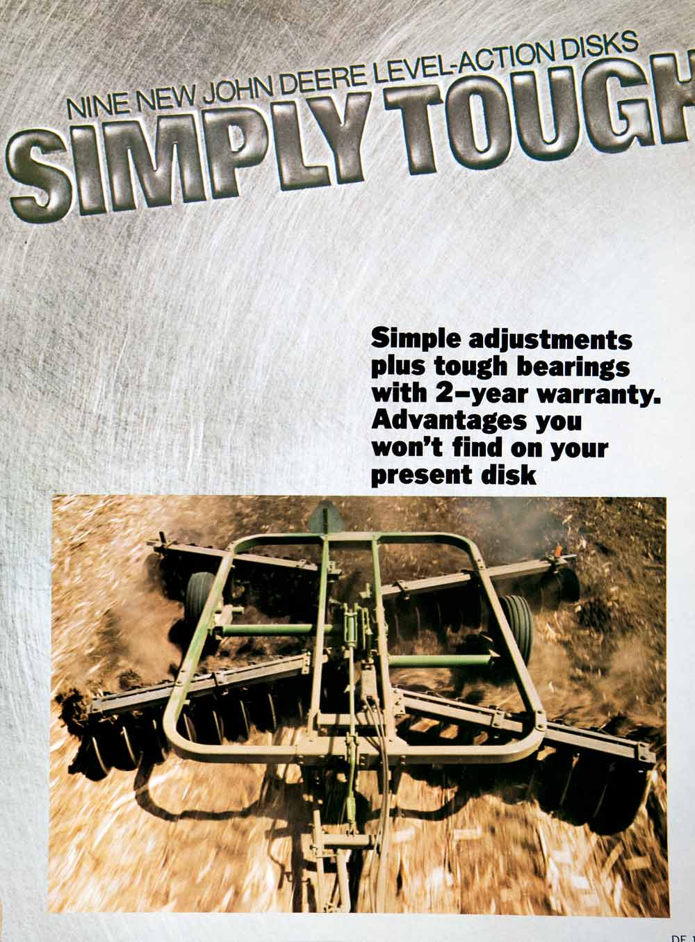 1979 Ad John Deere Level Action Disk Harrows Tractor Attachment Farm SF2