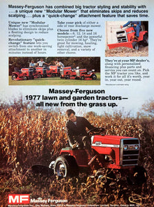 1977 Ad Massey Ferguson Lawn Garden Tractor Modular Des Moines Toronto SF3