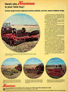 1977 Ad Kewanee Farming Disk Mulcher Shank Rotary Hoe Equipment Cultivator SF3