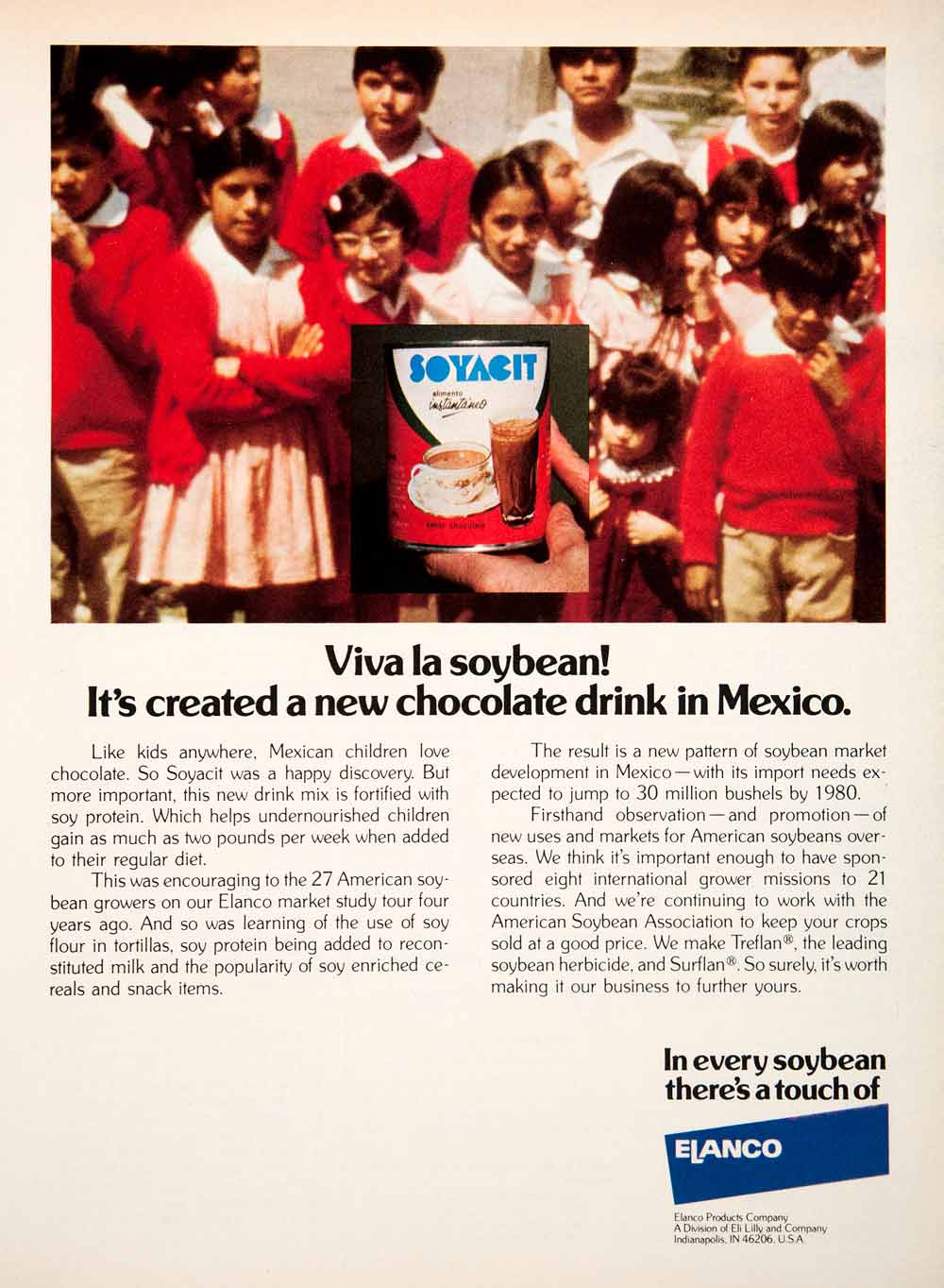treflan herbicide price 1979 Ad Elanco Soyacit Chocolate Drink Soybean Treflan Herbicide Surfl – Period Paper Historic Art LLC