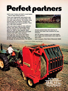 1980 Ad Gehl V-rakes Farm Equipment Machinery Agriculture Baler Insta-Roll SF3