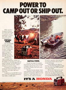 1980 Ad Honda Portable Generator Camping Boating Fishing Power Tools Light SF3