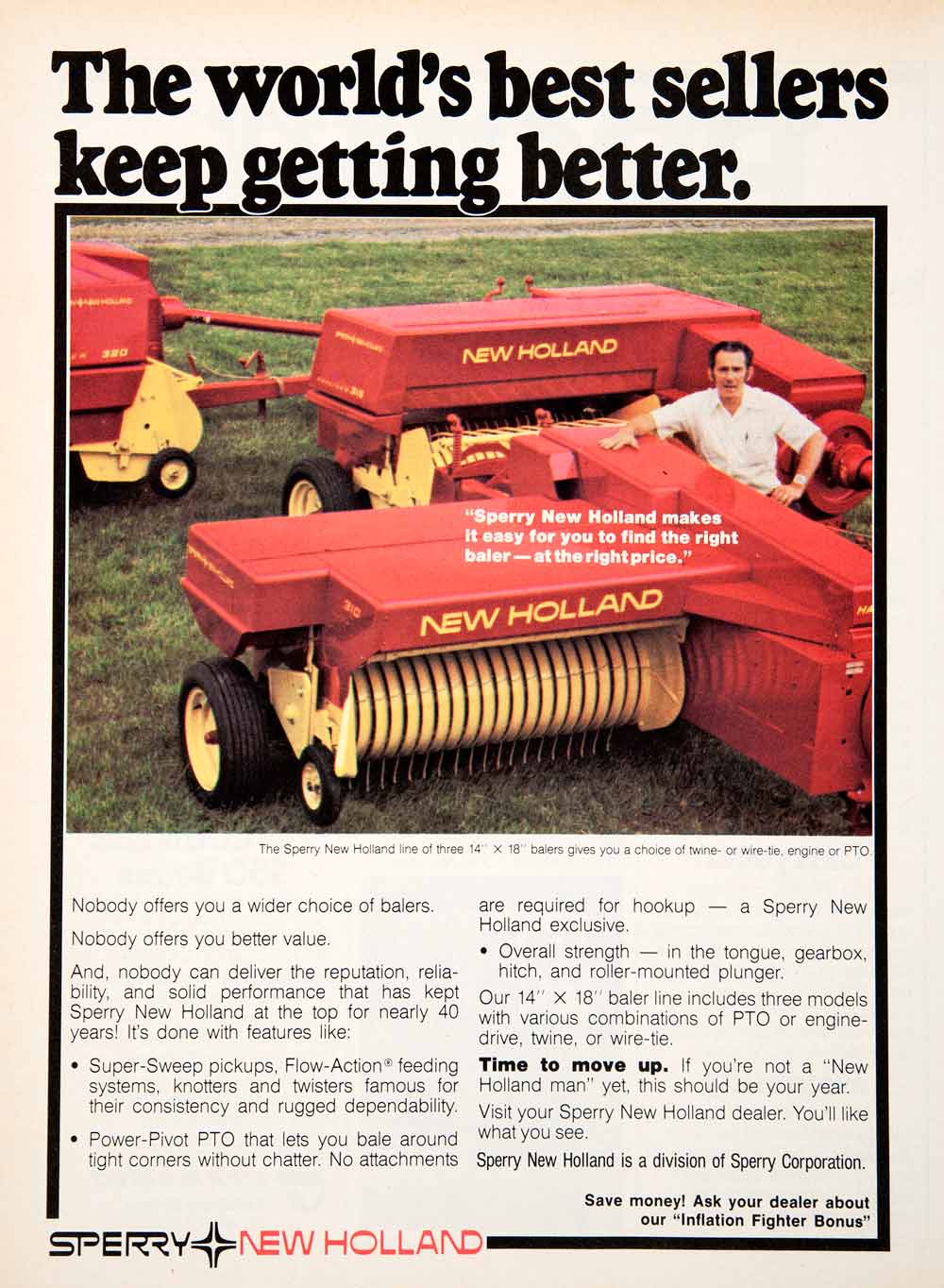 1980 Ad Sperry New Holland Farm Machinery Equipment Agriculture Baler Twine SF3
