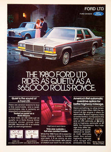 1979 Ad Ford LTD Automobile Rolls-Royce Transportation Travel Comfortable SF3