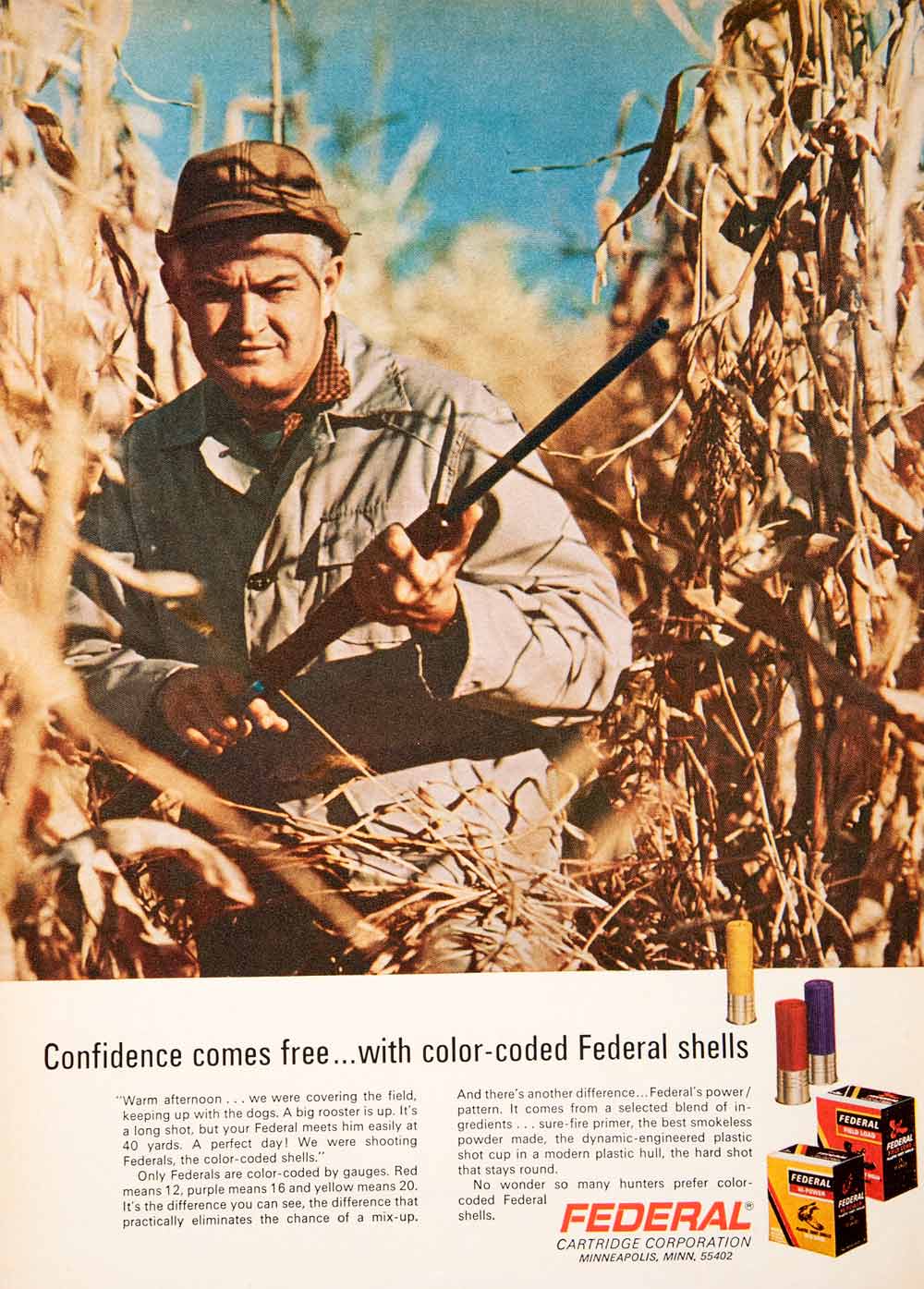 1967 Ad Federal Cartridge Minneapolis Bullets Hunting Firearms Shooting SF3