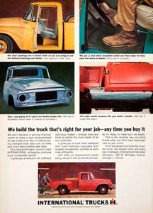 1964 Ad International Harvester Pickup Truck Chicago Hauling Loading Travel SF3