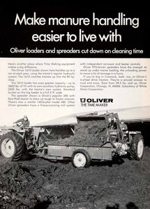 1969 Ad Oliver Manure Fertilizer Spreader Farm Equipment Machinery SF3