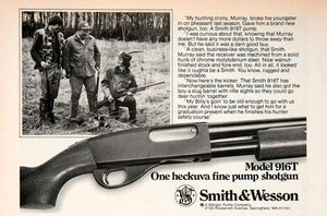 1978 Ad Smith Wesson Firearms Pump Shotgun Bangor Punta Hunting Competition SF3