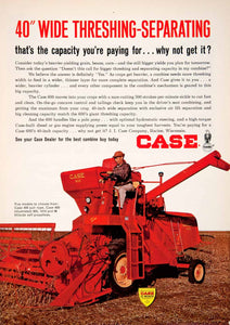 1965 Ad Case Combine Farming Equipment Machinery Agriculture Harvesting SF3