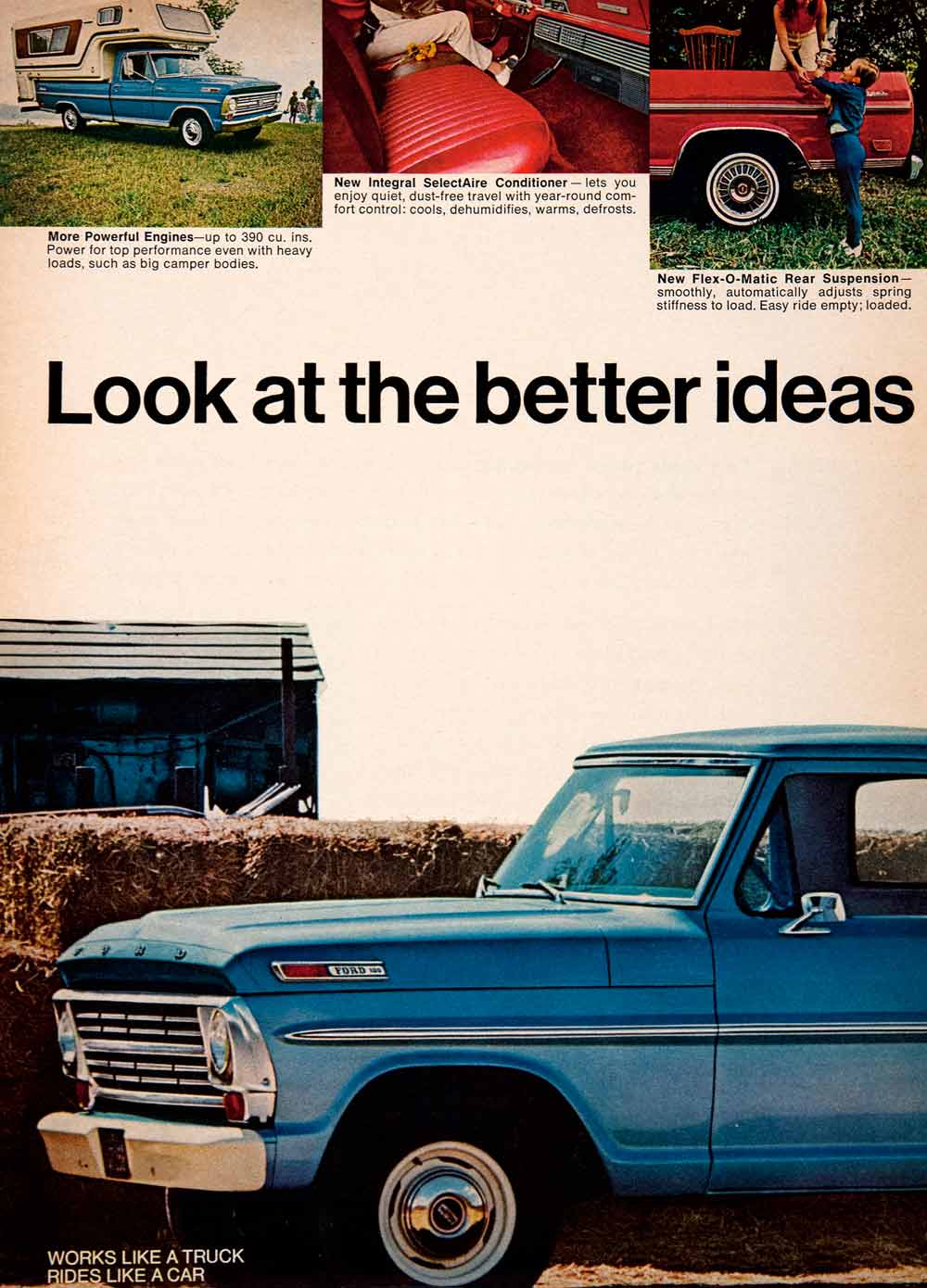 1967 Ad Ford Pickup Truck Engine Air Conditioner Twin-I-Beam Suspension SF3
