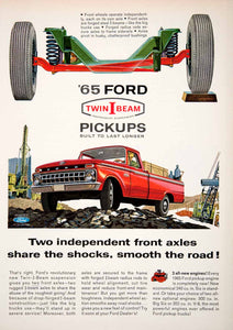 1964 Ad '65 Ford Pickup Truck Motor Vehicle Construction Engine Twin-I-Beam SF4