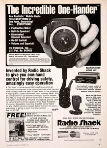 1976 Ad Radio Shack Tandy Mobile Radio Speaker Handset Advertisement SF4