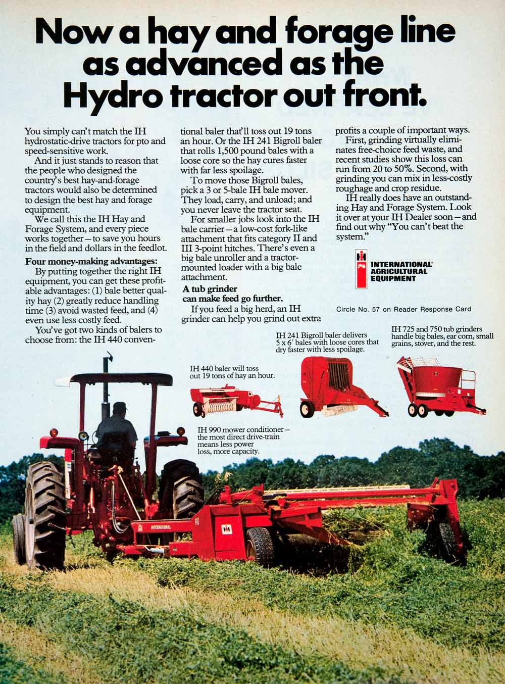 1976 Ad Hay International Agricultural Harvester Equipment Tractor