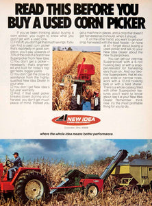 1976 Ad New Idea Avco Farm Equipment Farming Agriculture Advertisement Crop SF4