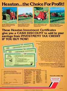 1975 Ad Hesston Farm Equipment Farming Rounder 5600 Windrower Stakhand SF4