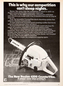 1975 Ad Poulan 4200 CounterVibe Engine Chain Saw Advertisement Shreveport SF4