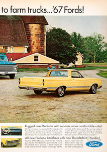 1967 Ad Ford Pickup Truck Fairlane Rancero Thunderbird Thunder Advertisement SF4