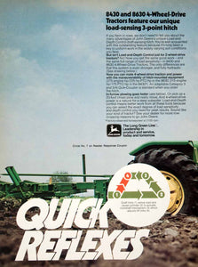 1976 Ad John Deere Tractor Plow 8430 Agriculture Advertisement Engine SF4