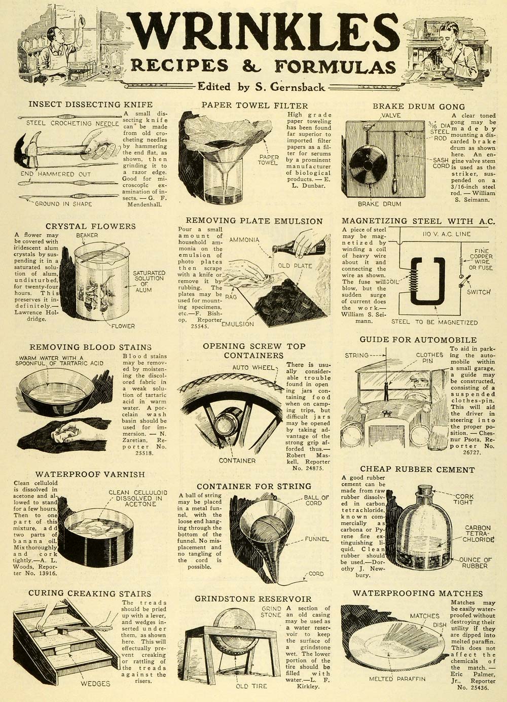 1927 Article DIY Convenient Scientific Household Inventions Home Improvement SI1