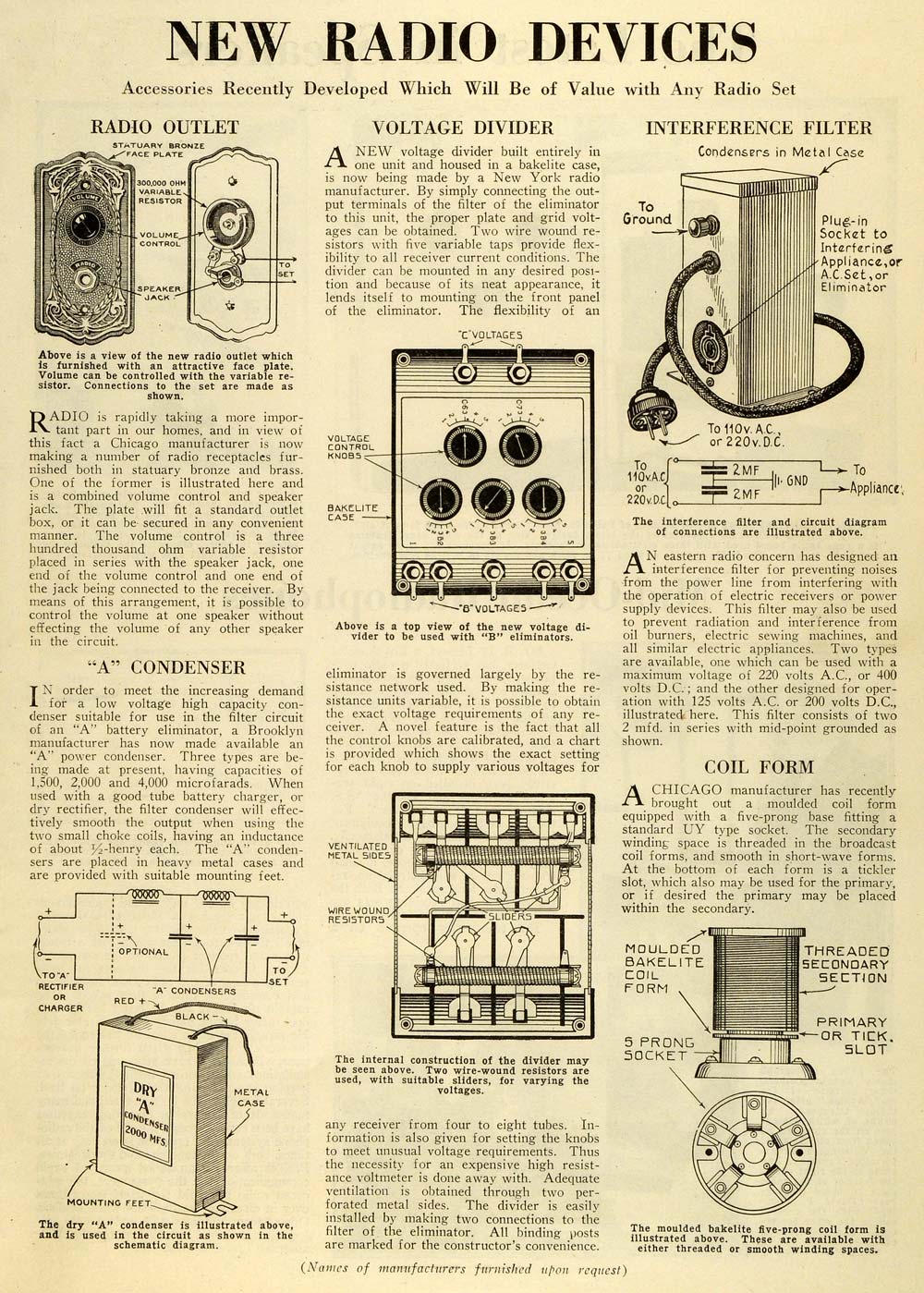 1928 Article Scientific Technological Radio Advancements Interference SI1
