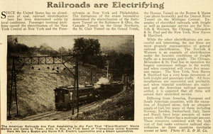 1920 Article Electric American Boston Maine Railway Train Locomotive SI1