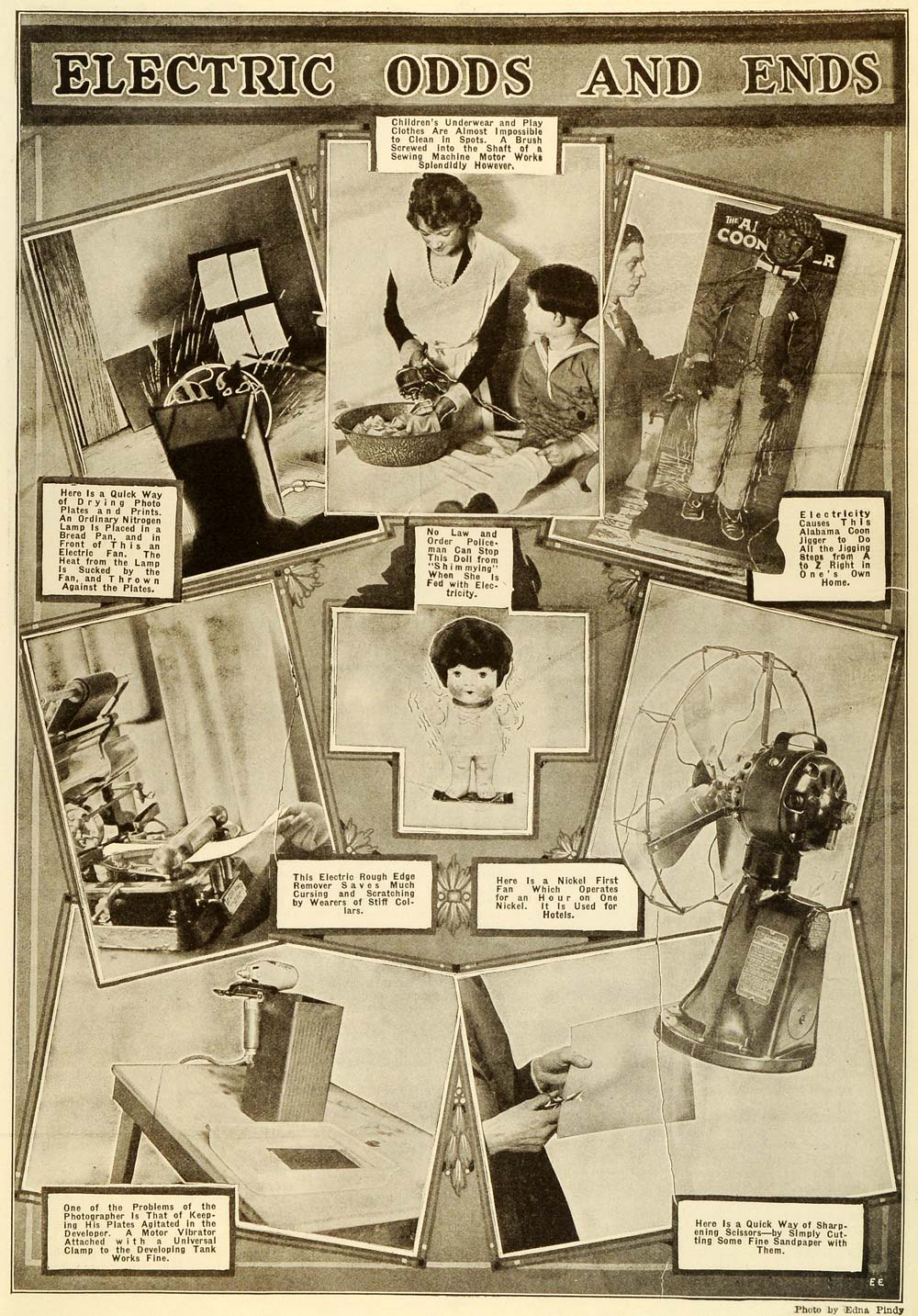 1920 Print Electric Underwear Scissors Fan Invention Sandpaper