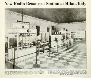 1928 Prints Radio Broadcast Station Milan Italy Industrial Transmitter SI2