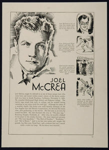 1933 Joel McCrea Victor McLaglen Actor Movie Film Star - ORIGINAL