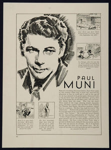 1933 Paul Muni Chester Morris Actor Film Movie Star - ORIGINAL