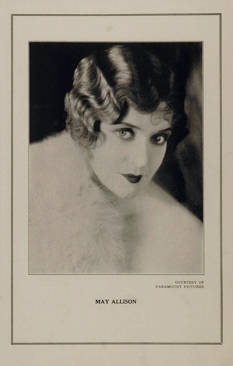 1927 Silent Film Star May Allison Paramount Print - ORIGINAL