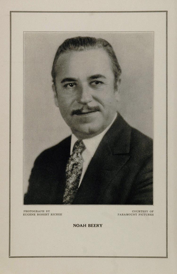 1927 Silent Film Star Noah Beery Richee Paramount Print - ORIGINAL