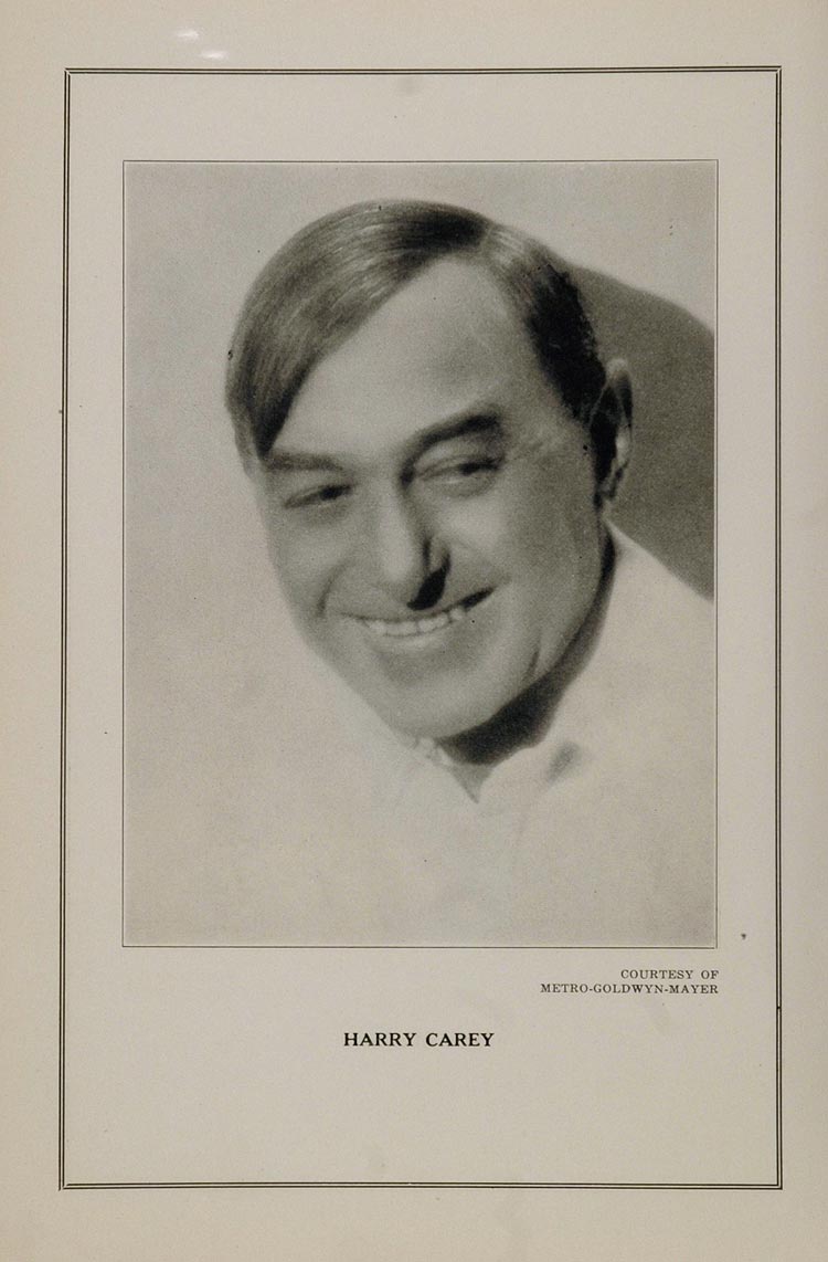 1927 Silent Film Star Movie MGM Harry Carey Print - ORIGINAL