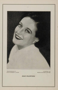 1927 Silent Film Movie Star Joan Crawford MGM Print - ORIGINAL