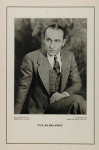 1927 Silent Film Star William Demarest Warner Actor Love And Marriage
