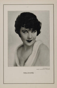 1927 Silent Film Star Yola D'Avril First National - ORIGINAL