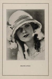 1927 Silent Film Movie Pictures Star Helen Lynch Print - ORIGINAL
