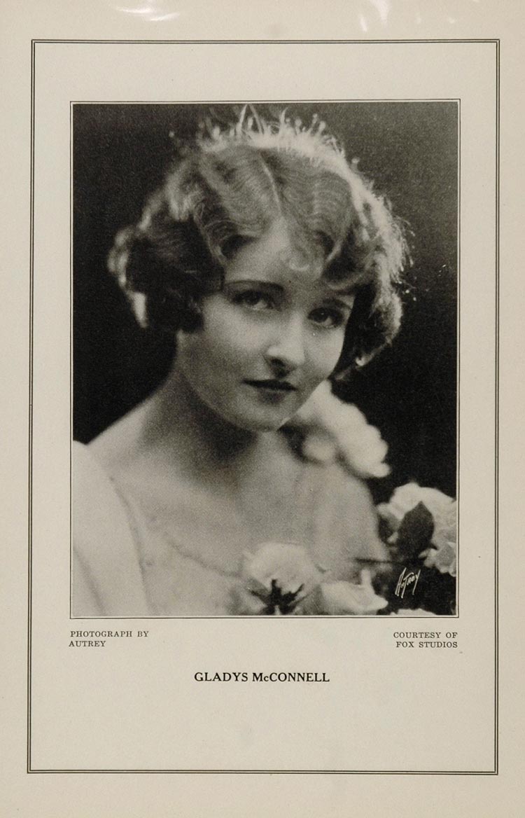 1927 Silent Film Star Gladys McConnell Fox Studio Print - ORIGINAL