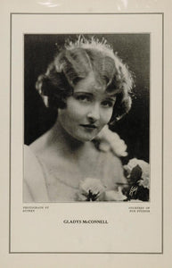 1927 Silent Film Star Gladys McConnell Fox Studio Print - ORIGINAL
