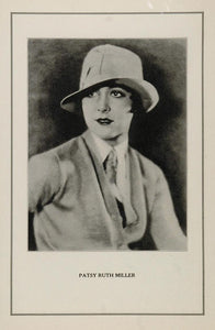 1927 Silent Film Movie Star Patsy Ruth Miller Print - ORIGINAL