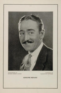 1927 Silent Film Star Adolphe Menjou Paramount Print - ORIGINAL