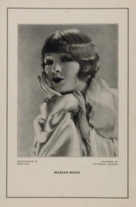 1927 Silent Film Star Marian Nixon Universal Print - ORIGINAL