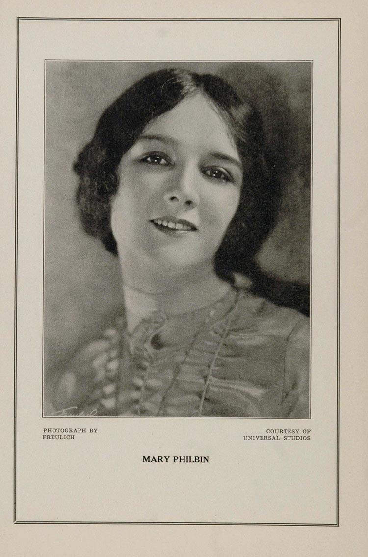 1927 Silent Film Star Mary Philbin Universal Print - ORIGINAL