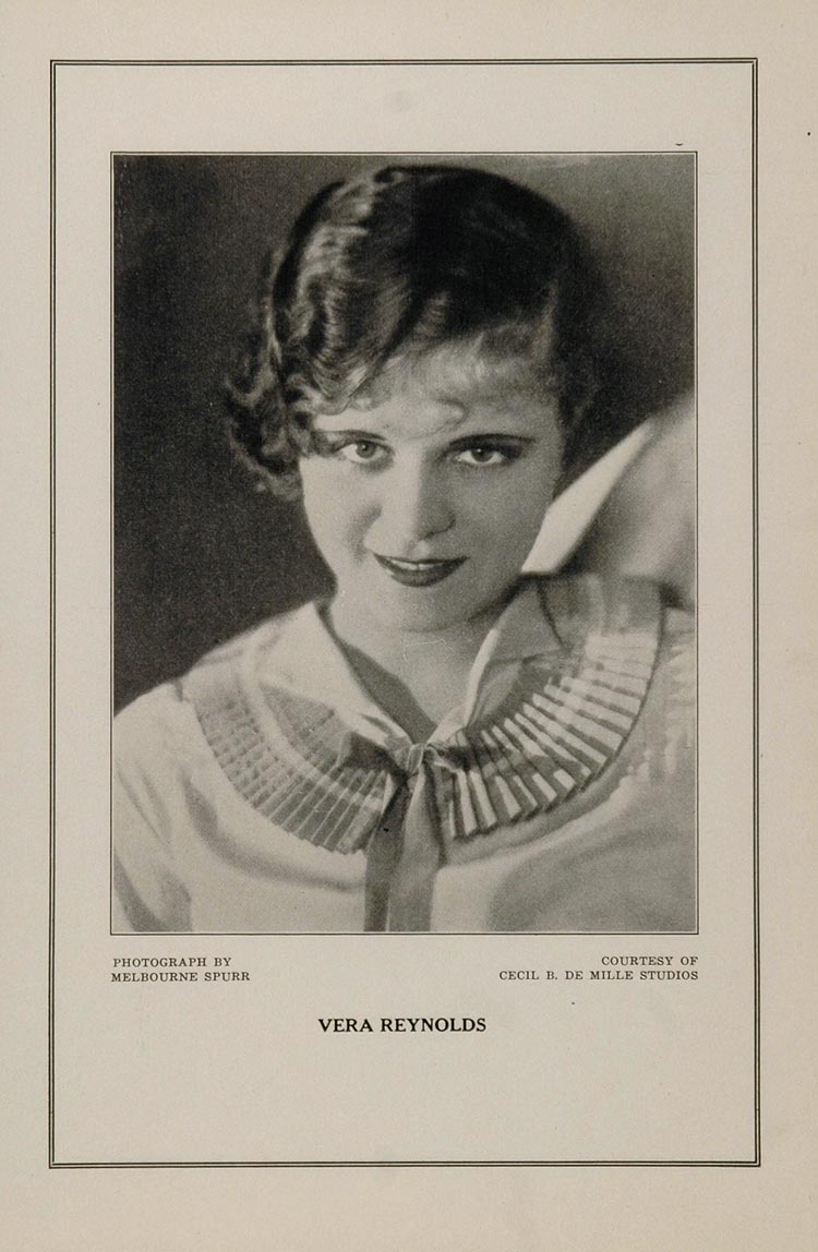 1927 Silent Film Star Vera Reynolds Cecil B. De Mille - ORIGINAL