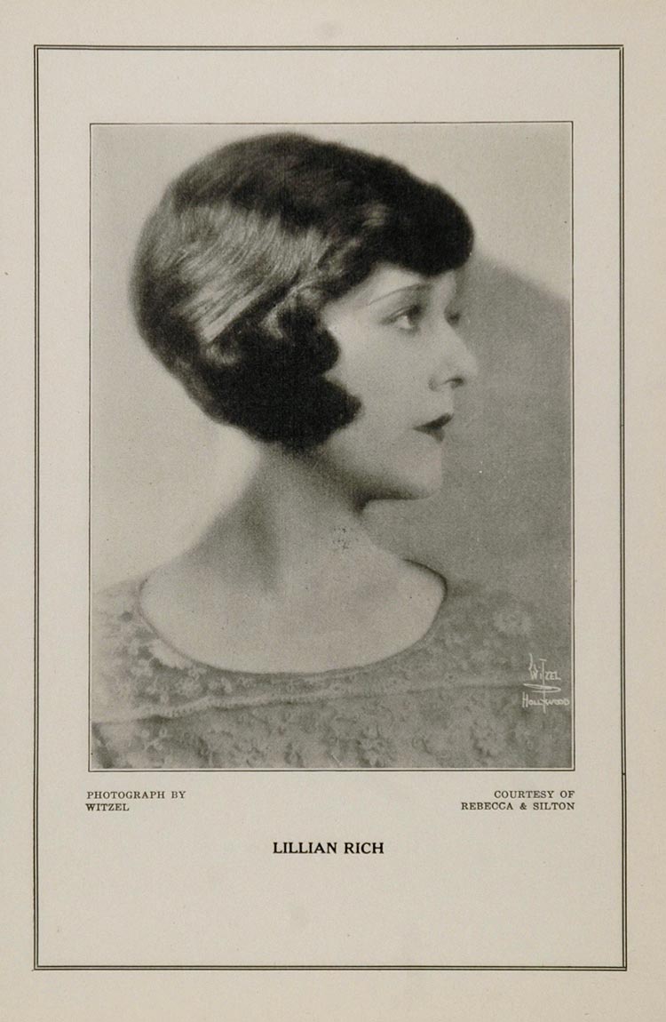 1927 Silent Film Star Lillian Rich Rebecca Silton Print - ORIGINAL ...