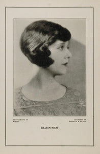 1927 Silent Film Star Lillian Rich Rebecca Silton Print - ORIGINAL