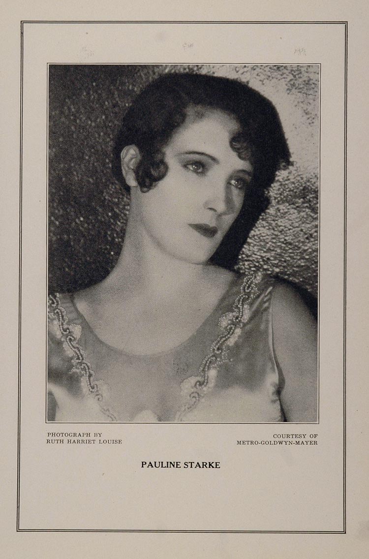 1927 Silent Film Movie Star Pauline Starke MGM Print - ORIGINAL