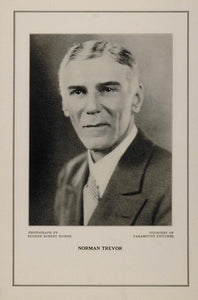 1927 Silent Film Star Norman Trevor Paramount Print - ORIGINAL