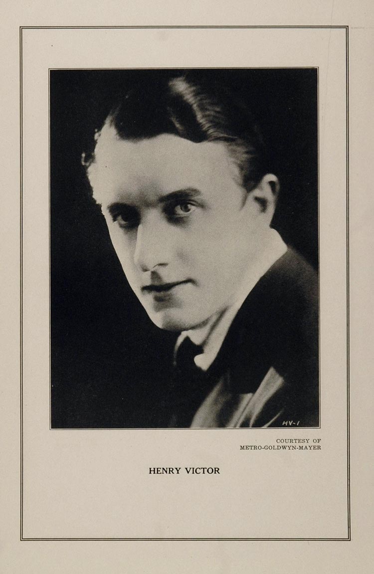 1927 Silent Film Movie Star Henry Victor MGM Print - ORIGINAL